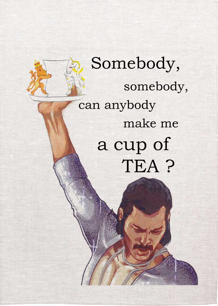 Freddy Mercury Somebody  - Tea Towel