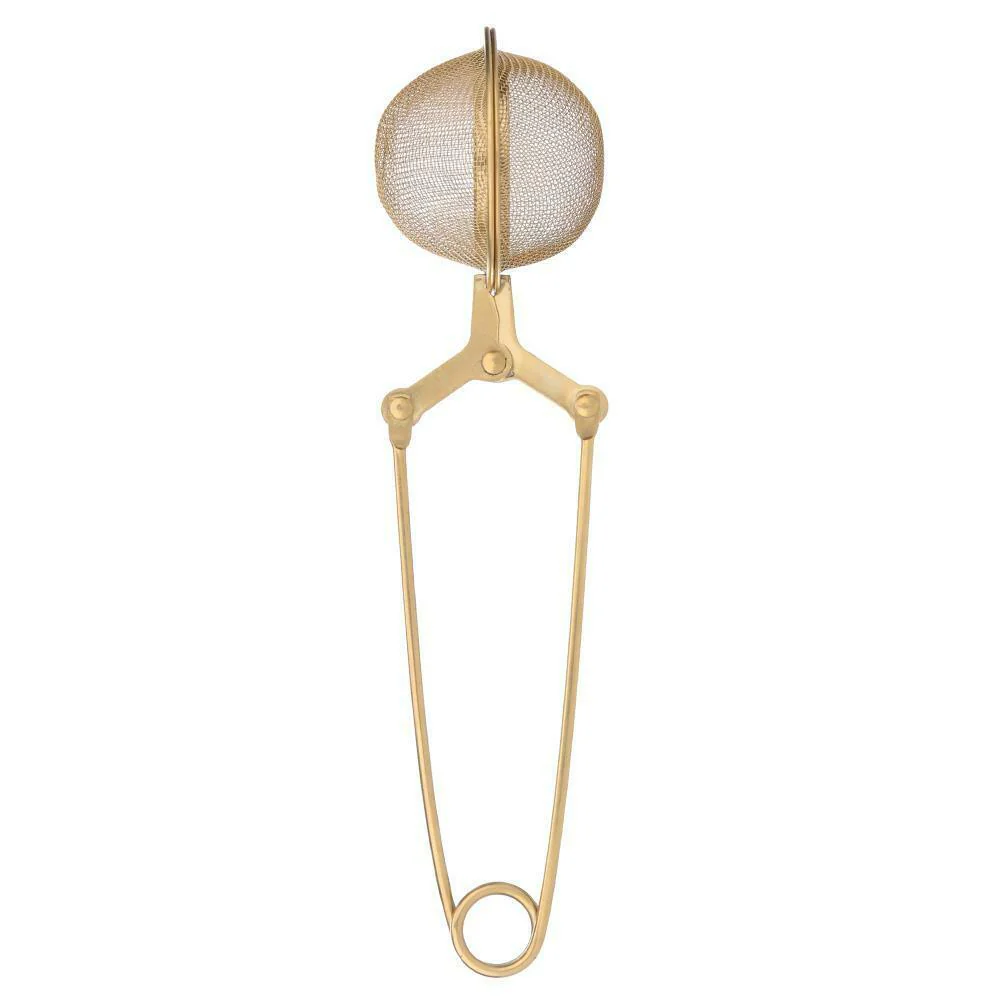 GOLD INFUSER TONG - MESH (SPRING HANDLE)