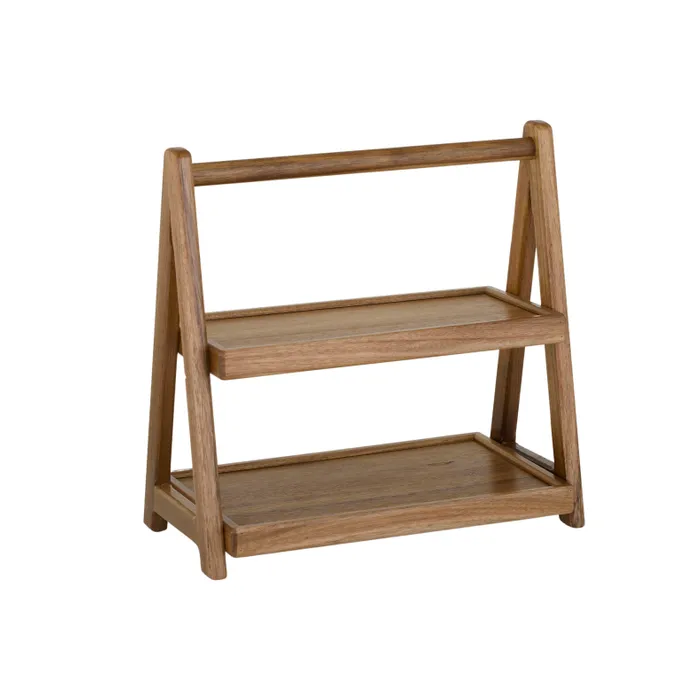 Assemble Gusto Wood 2-Tier Shelf