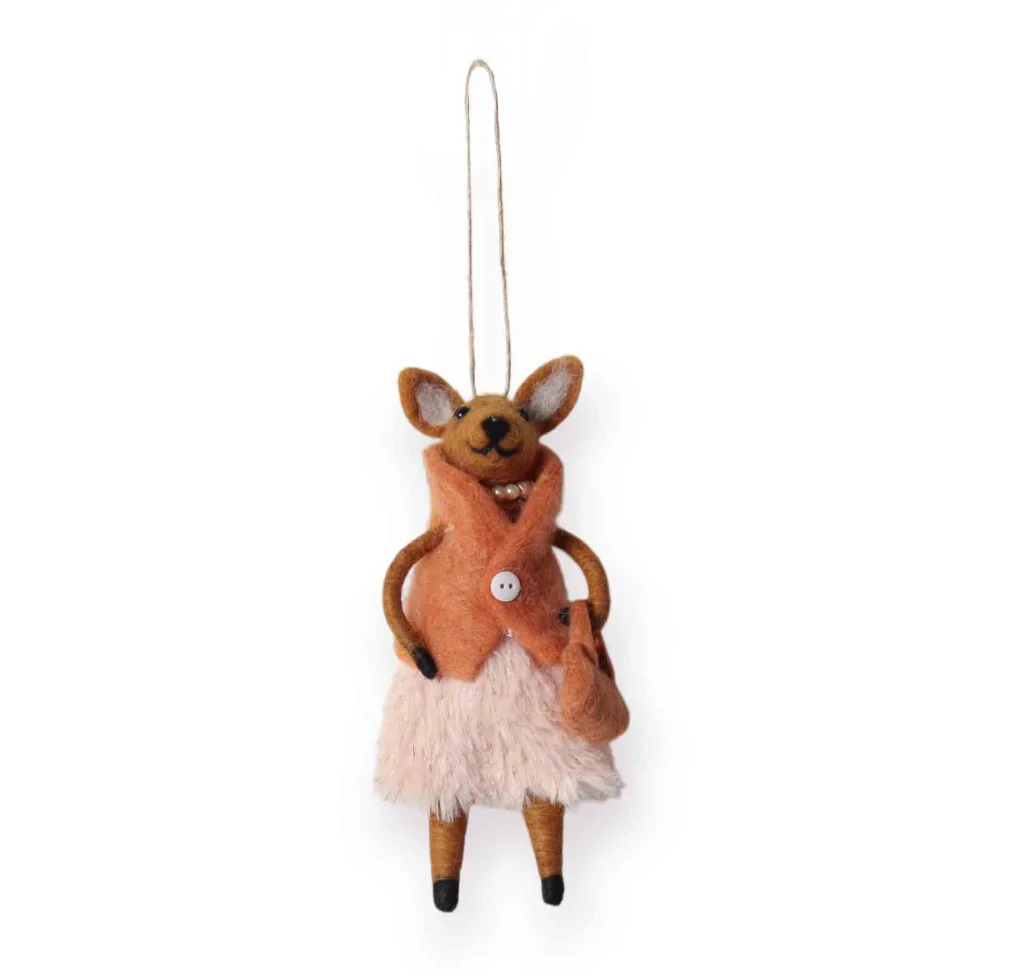 La La Land 'Bougie Kangaroo' Felt Ornament