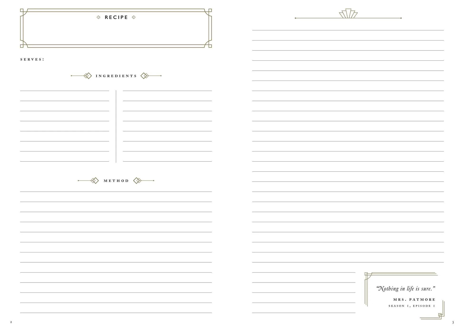 Official Downton Abbey Mrs. Patmore's Recipe Journal - Image 3