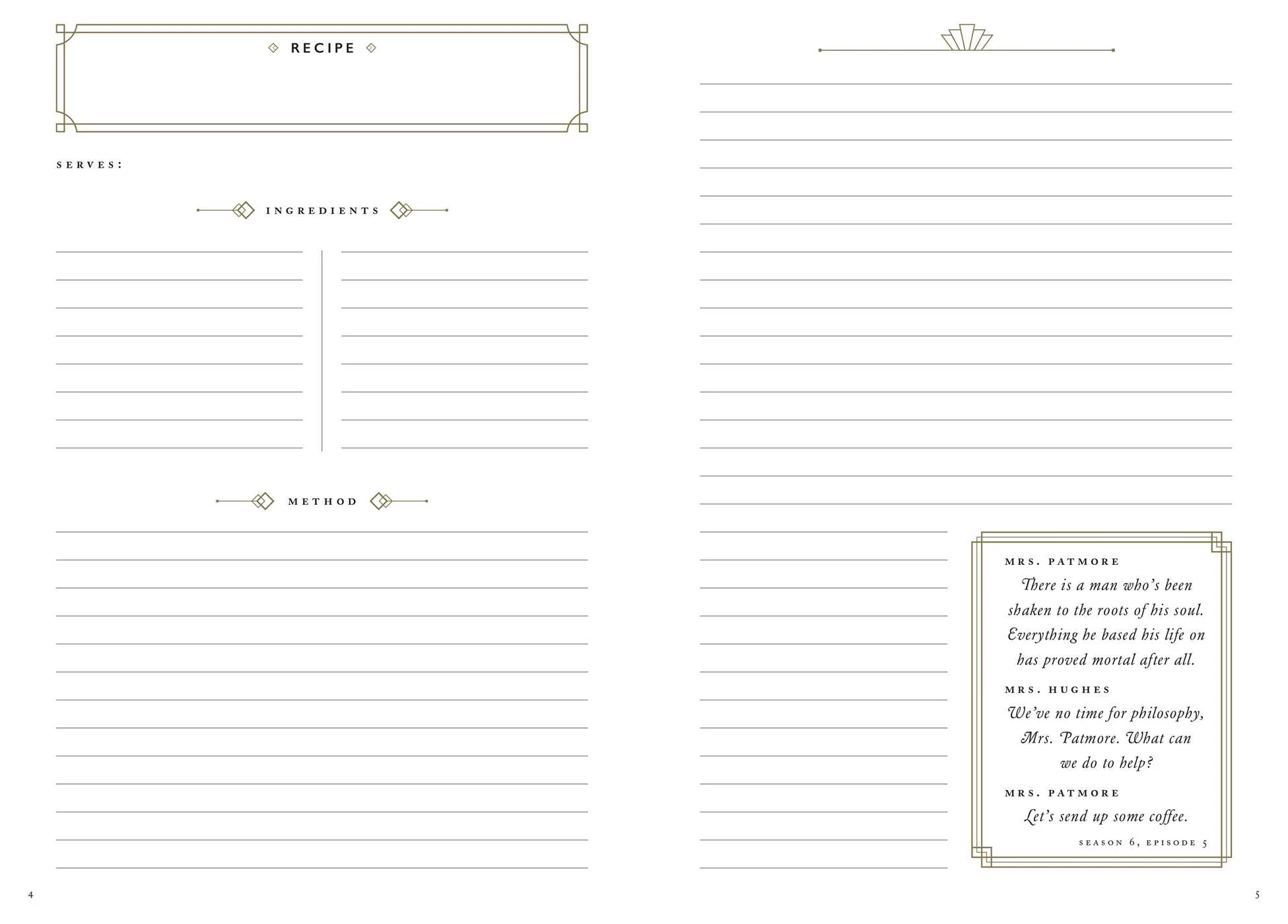 Official Downton Abbey Mrs. Patmore's Recipe Journal - Image 4