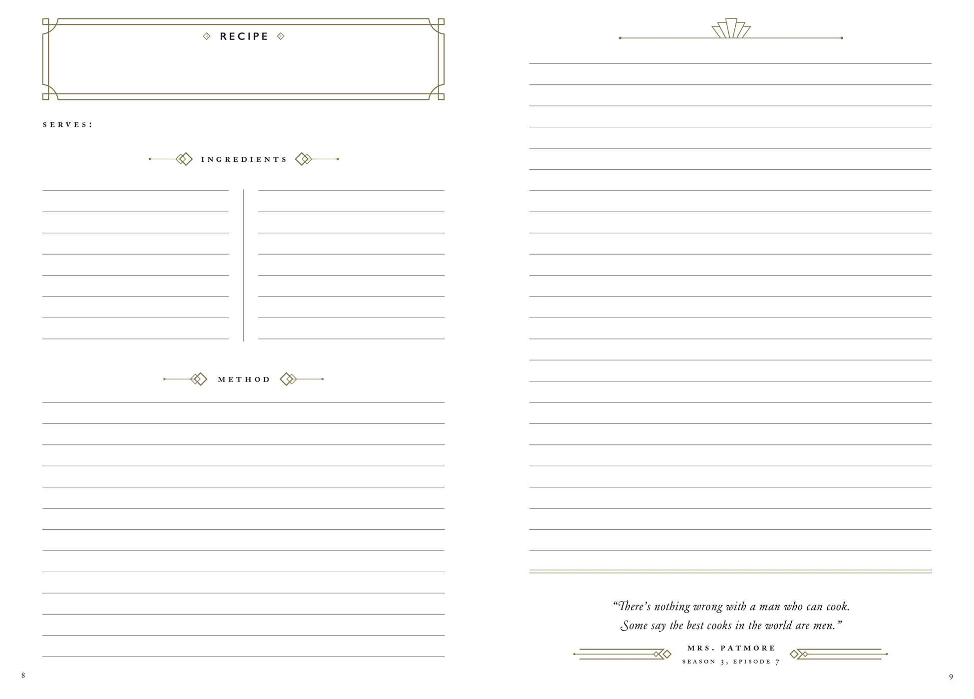 Official Downton Abbey Mrs. Patmore's Recipe Journal - Image 5