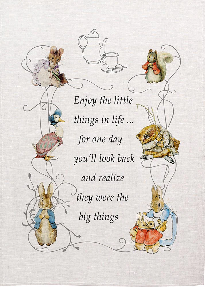 Peter Rabbit 'The Little Things' Tea Towel