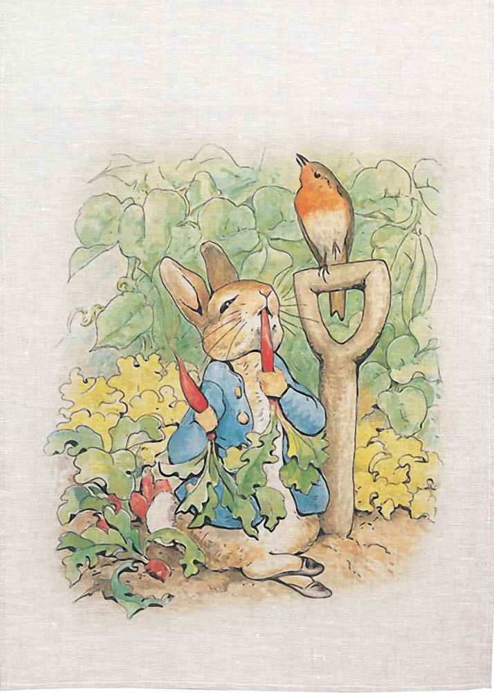 Peter Rabbit Vegetable Garden Tea Towel