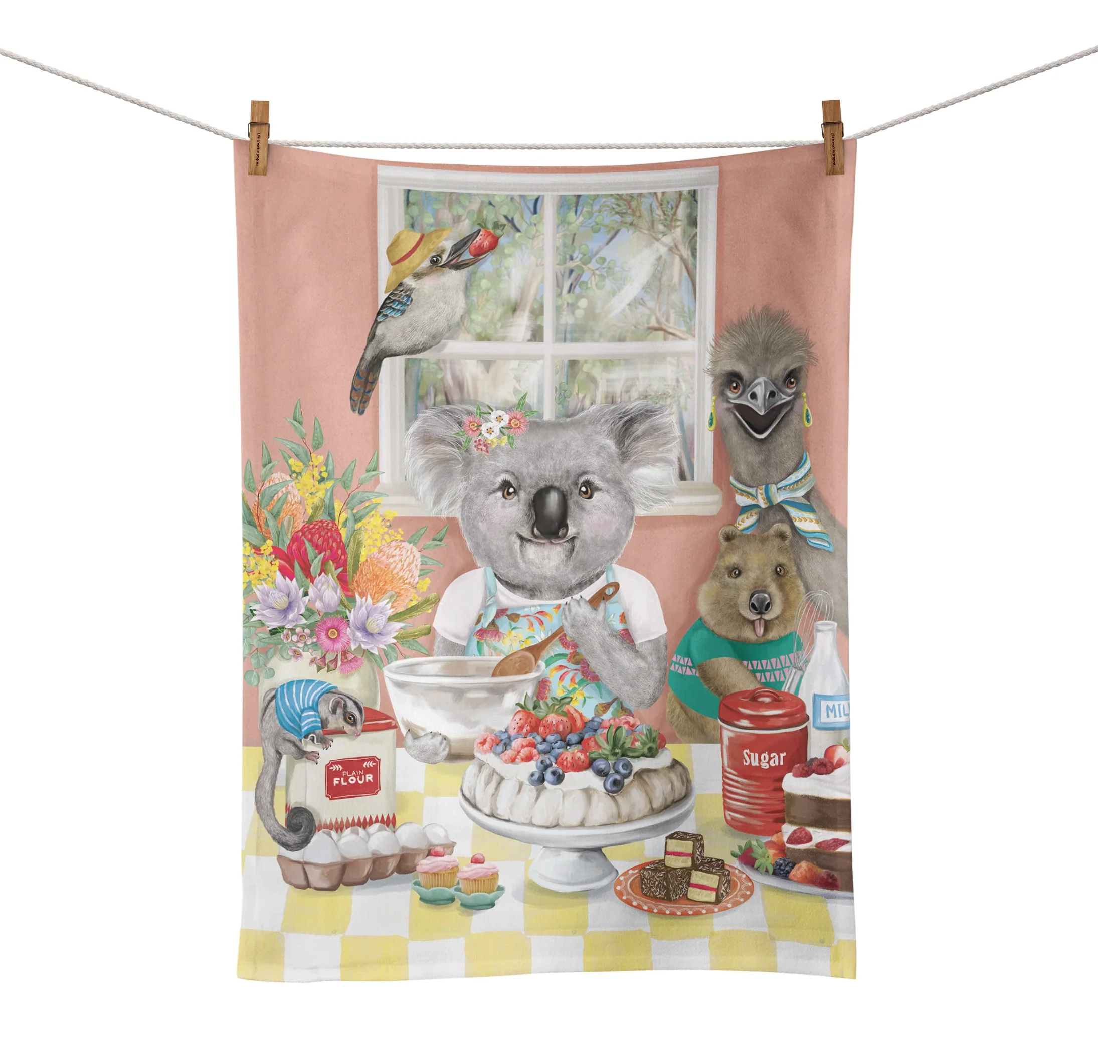 La La Land Tea Towel 'Happy Days Baking'