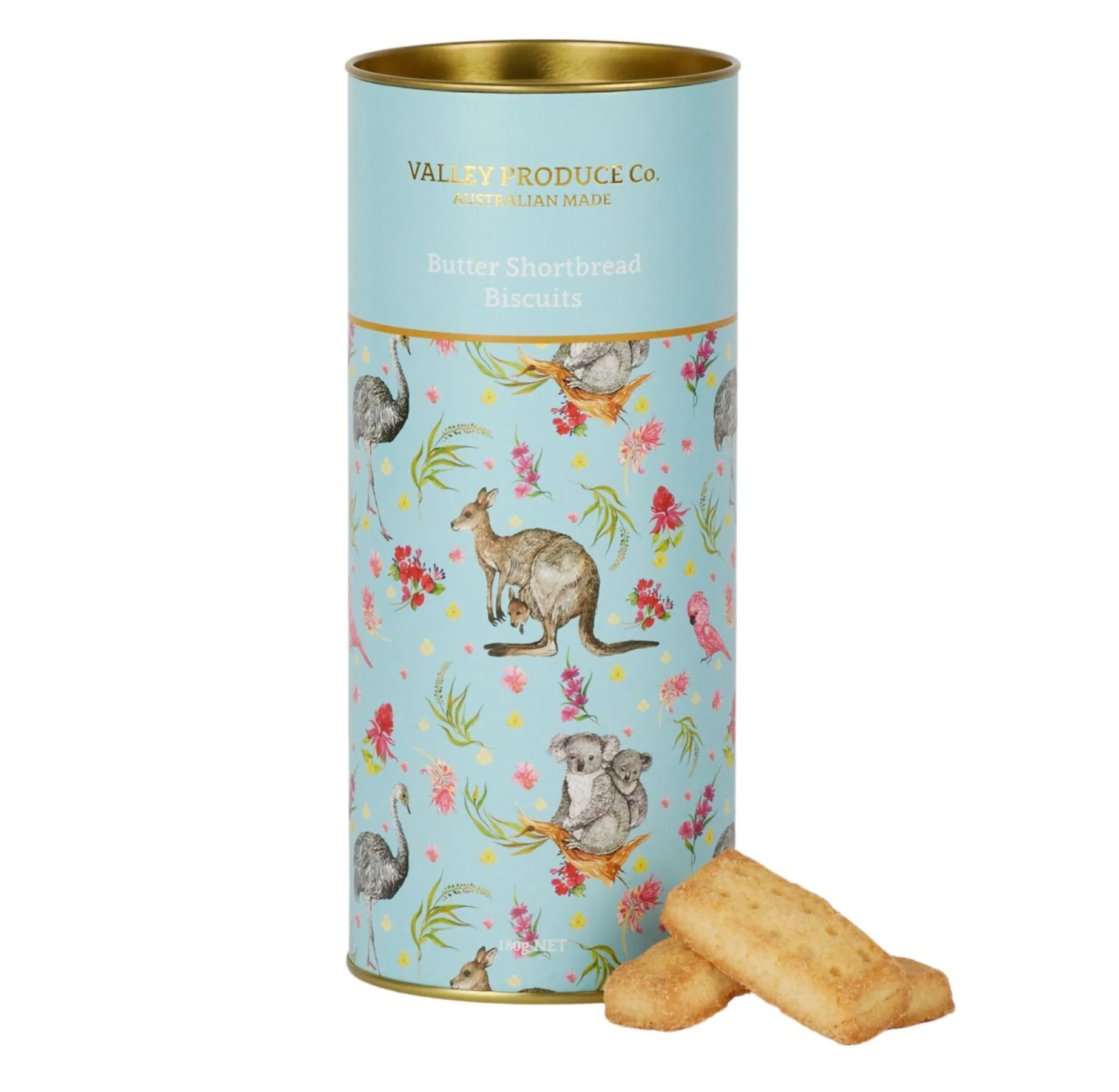 Valley Produce Company 'Australian Animals' Pure Butter Shortbread Tube - Image 2
