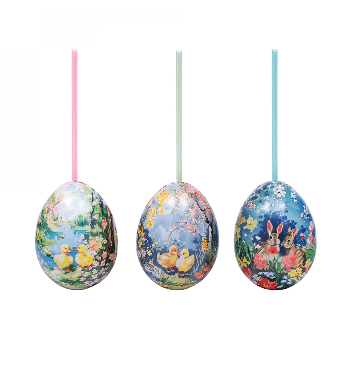 Vintage Easter Mini Egg-Shape Tin